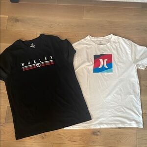 Hurley Black and White Graphic Tees